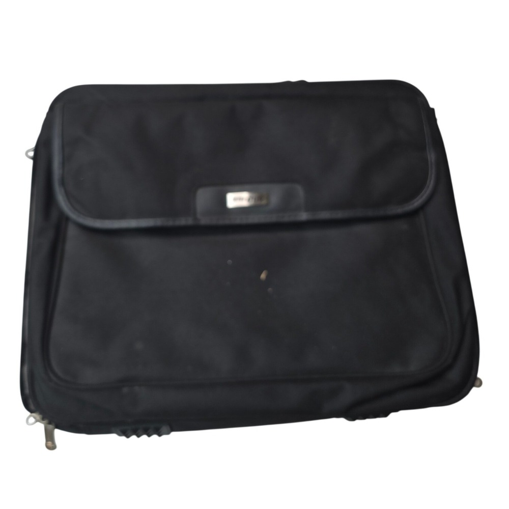 Targus Black Nylon Laptop Briefcase Messenger Bag 16 Inch Work‎ Travel Case B3